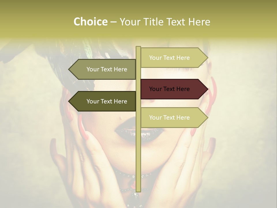 Woman Makeup Lashes PowerPoint Template