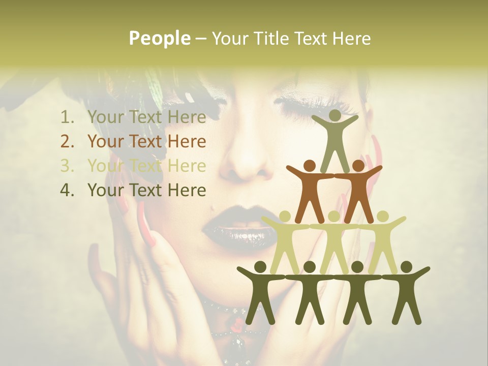 Woman Makeup Lashes PowerPoint Template