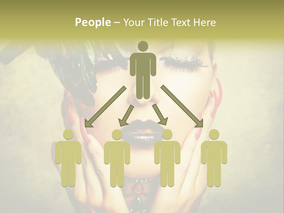 Woman Makeup Lashes PowerPoint Template