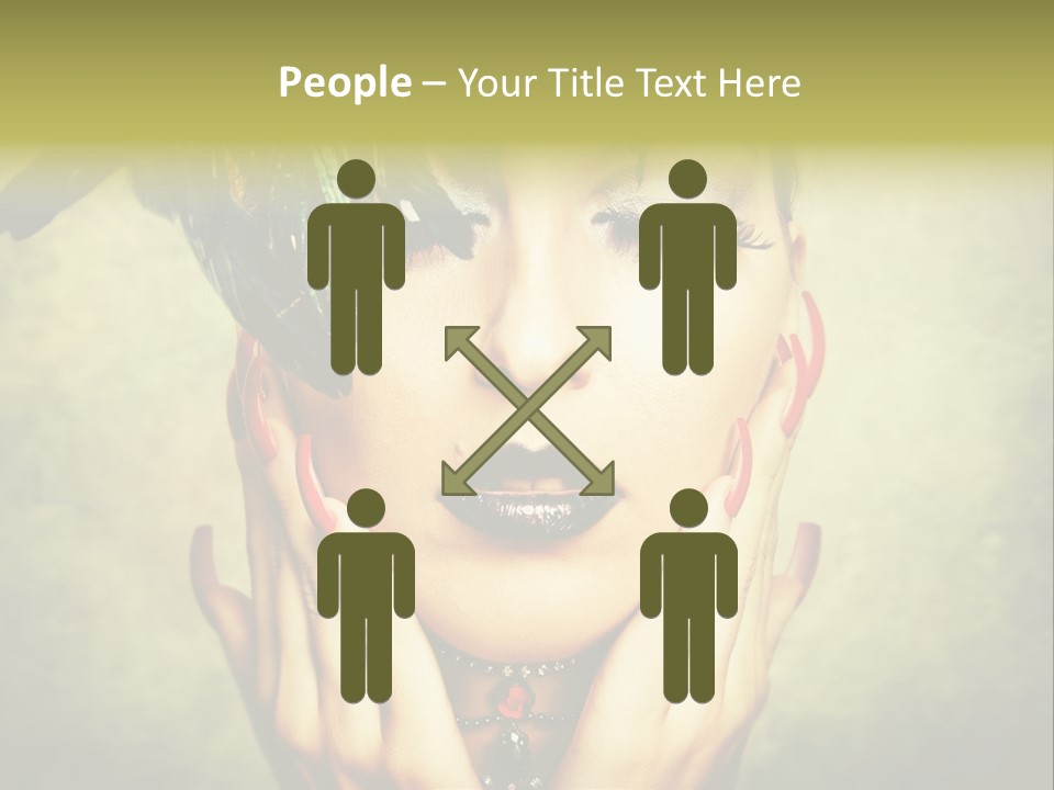 Woman Makeup Lashes PowerPoint Template