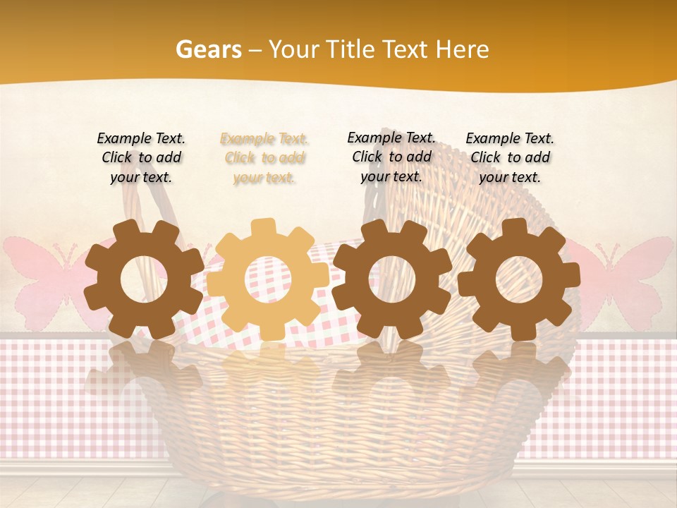 Border Wood Carriage PowerPoint Template