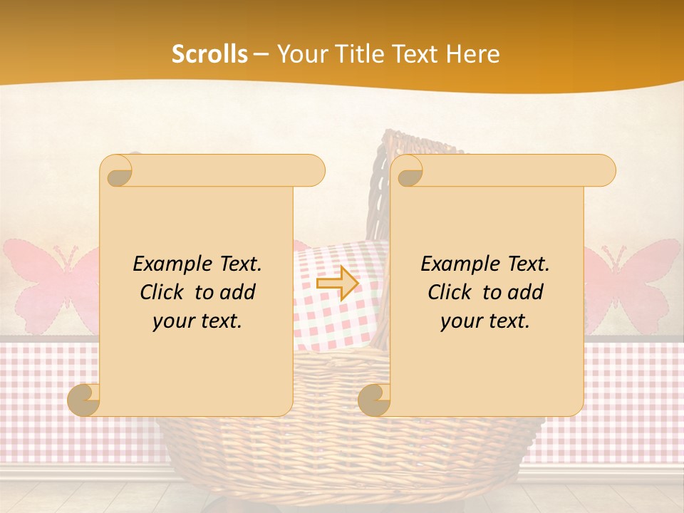 Border Wood Carriage PowerPoint Template
