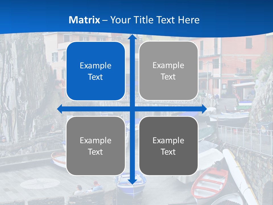 Town Cliff Boat PowerPoint Template