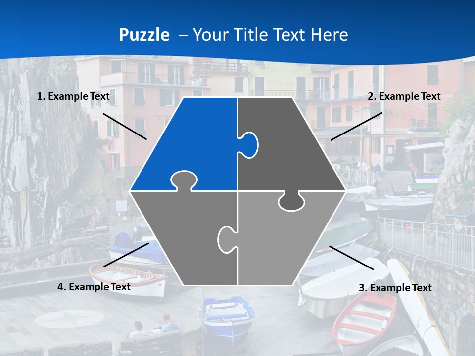 Town Cliff Boat PowerPoint Template