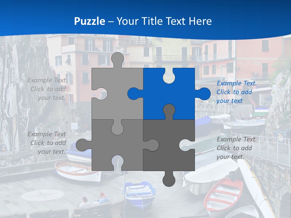 Town Cliff Boat PowerPoint Template