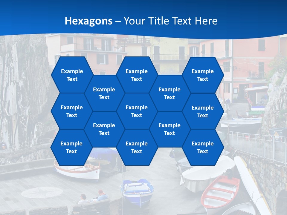 Town Cliff Boat PowerPoint Template