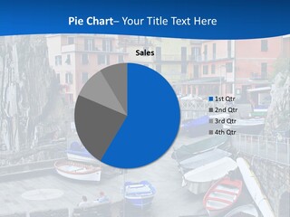 Town Cliff Boat PowerPoint Template