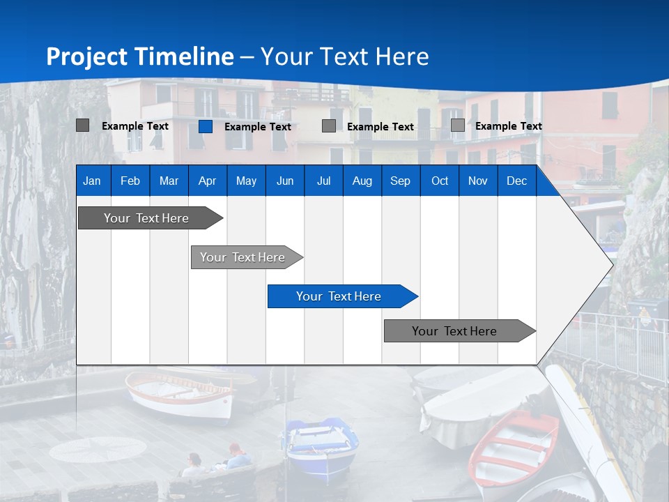 Town Cliff Boat PowerPoint Template