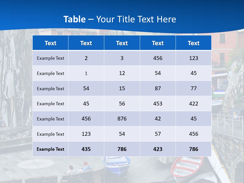 Town Cliff Boat PowerPoint Template