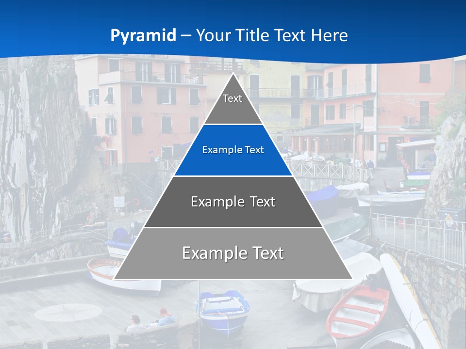 Town Cliff Boat PowerPoint Template