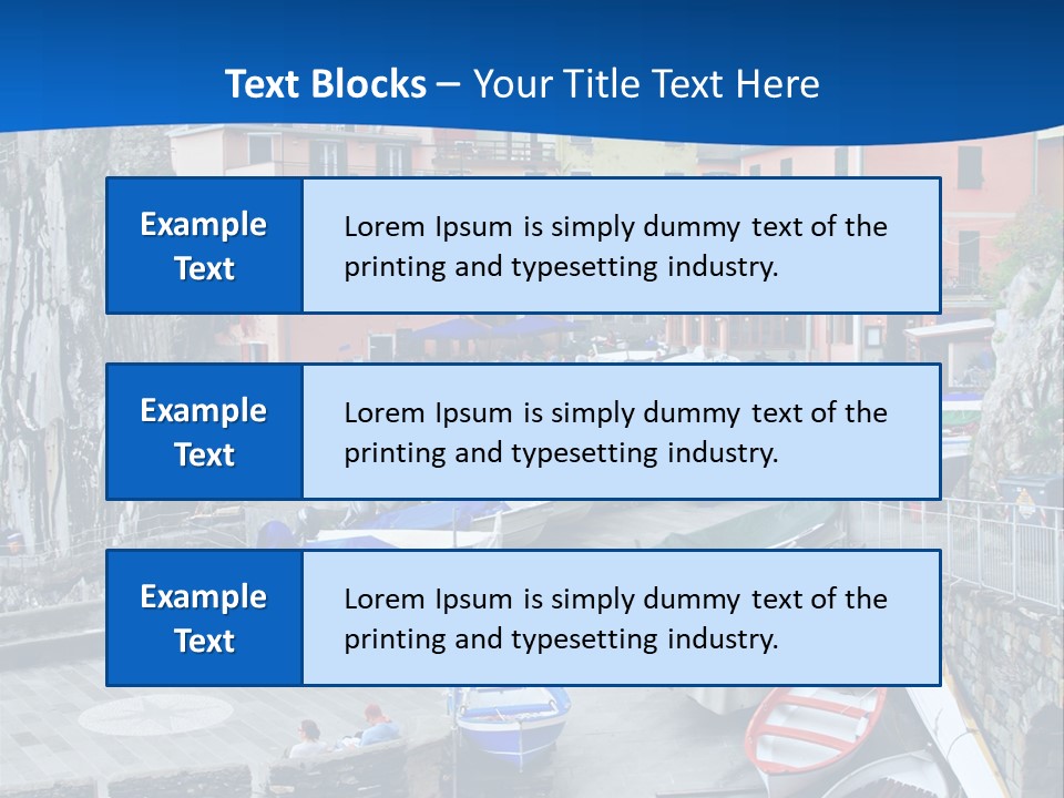 Town Cliff Boat PowerPoint Template