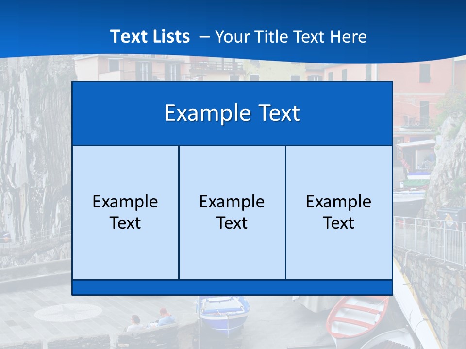 Town Cliff Boat PowerPoint Template
