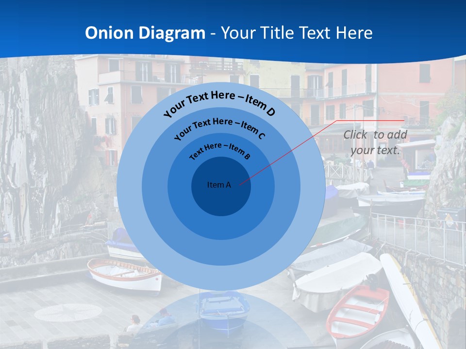 Town Cliff Boat PowerPoint Template