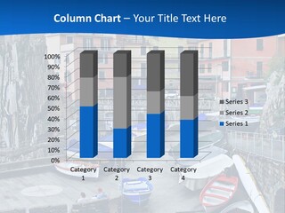 Town Cliff Boat PowerPoint Template