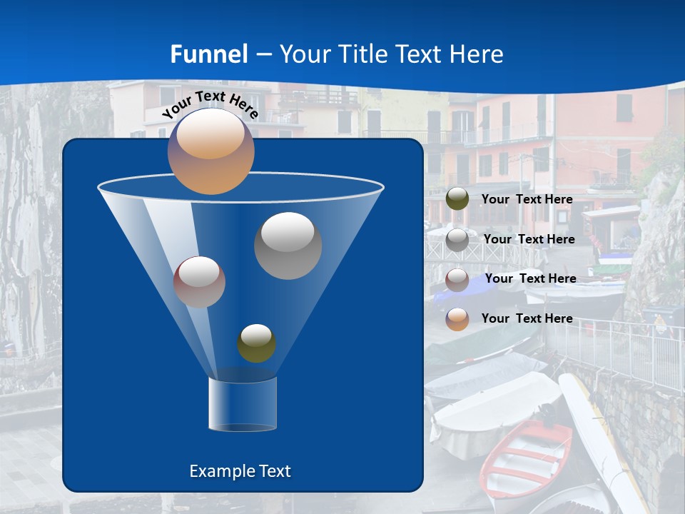 Town Cliff Boat PowerPoint Template