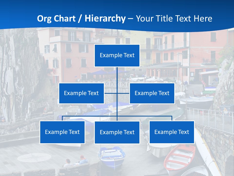 Town Cliff Boat PowerPoint Template