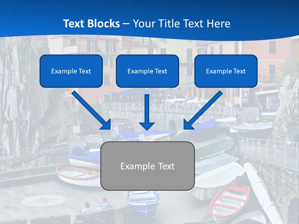 Town Cliff Boat PowerPoint Template