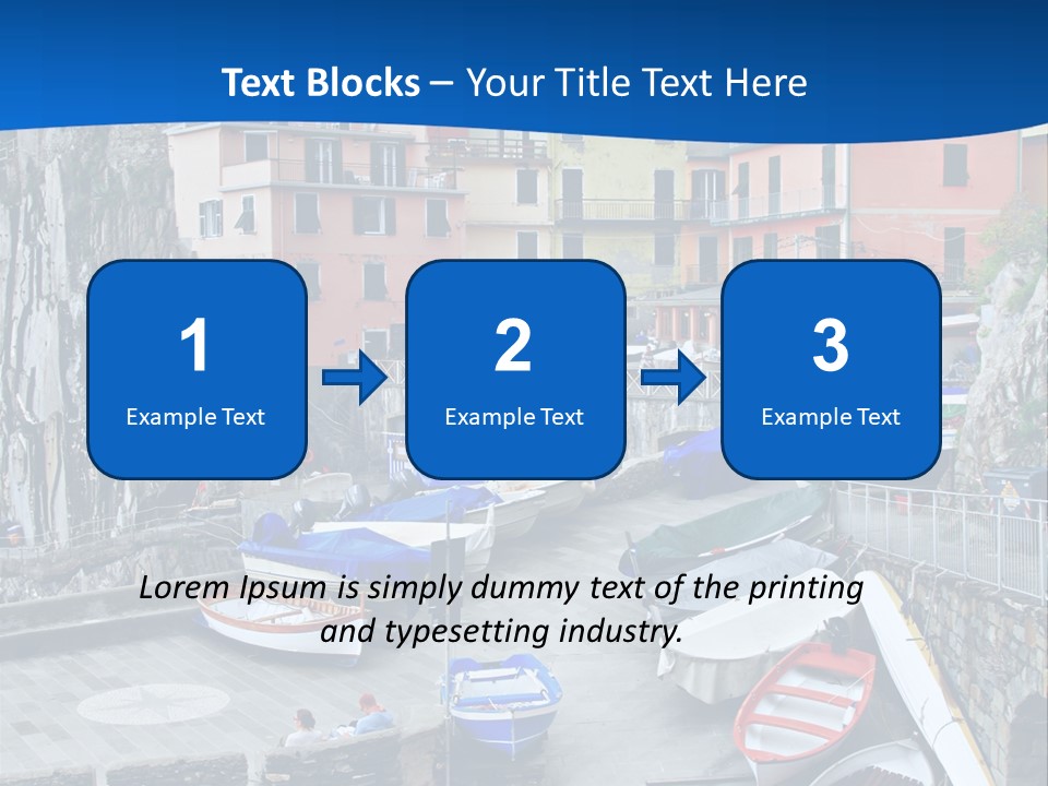 Town Cliff Boat PowerPoint Template