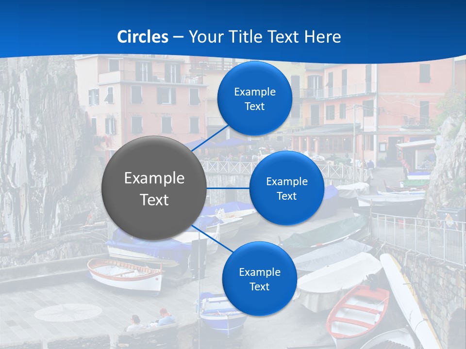 Town Cliff Boat PowerPoint Template