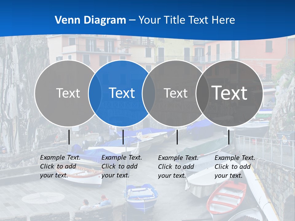 Town Cliff Boat PowerPoint Template