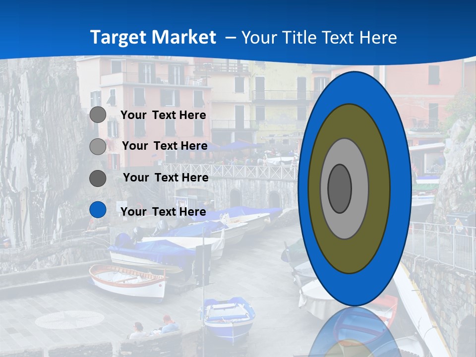 Town Cliff Boat PowerPoint Template