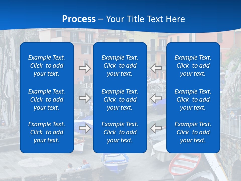 Town Cliff Boat PowerPoint Template
