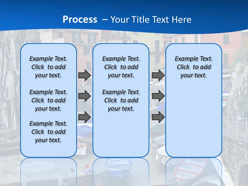 Town Cliff Boat PowerPoint Template