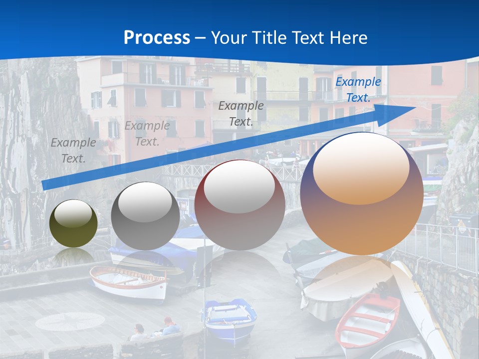 Town Cliff Boat PowerPoint Template