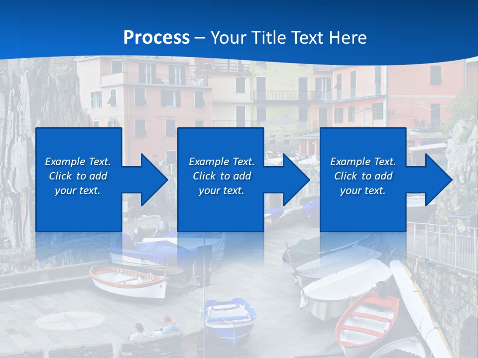 Town Cliff Boat PowerPoint Template