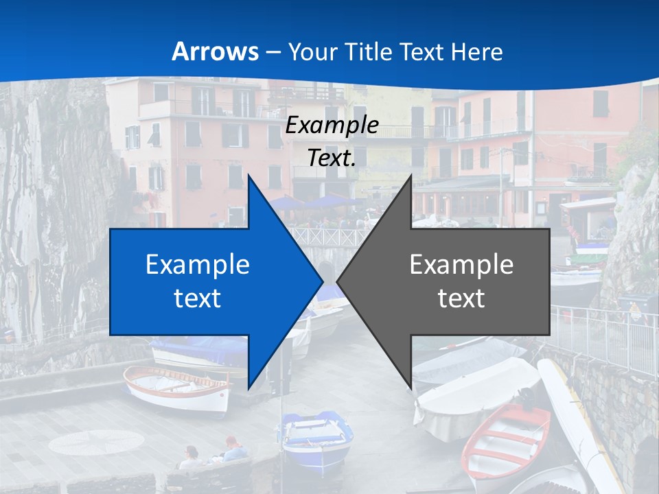 Town Cliff Boat PowerPoint Template