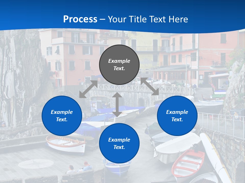 Town Cliff Boat PowerPoint Template