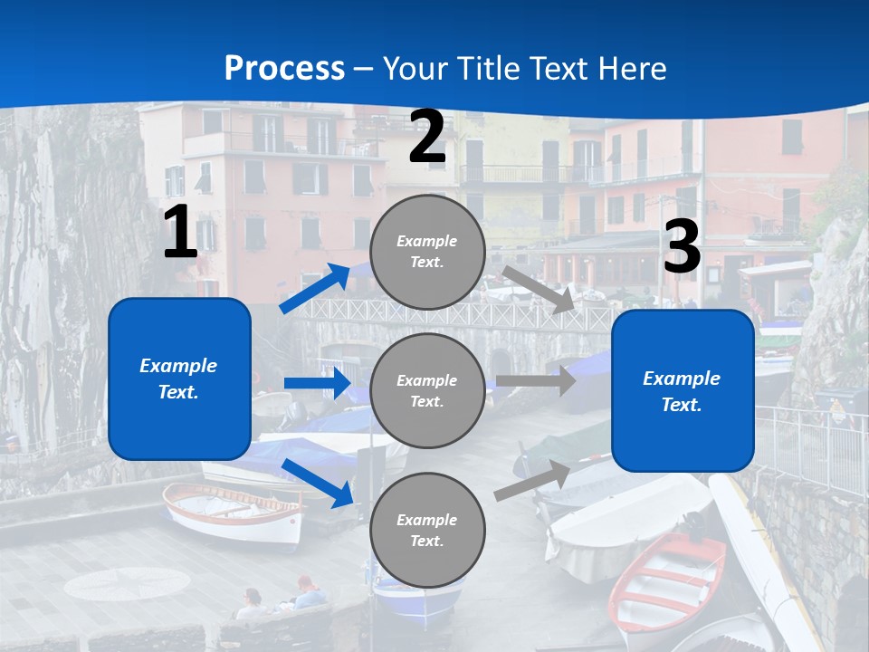 Town Cliff Boat PowerPoint Template