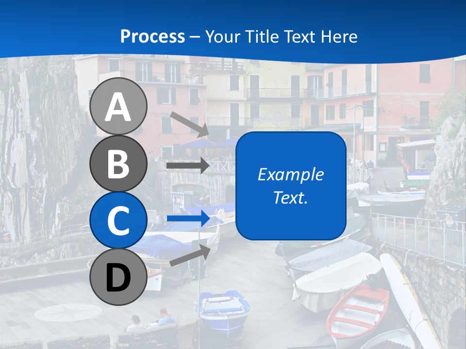 Town Cliff Boat PowerPoint Template