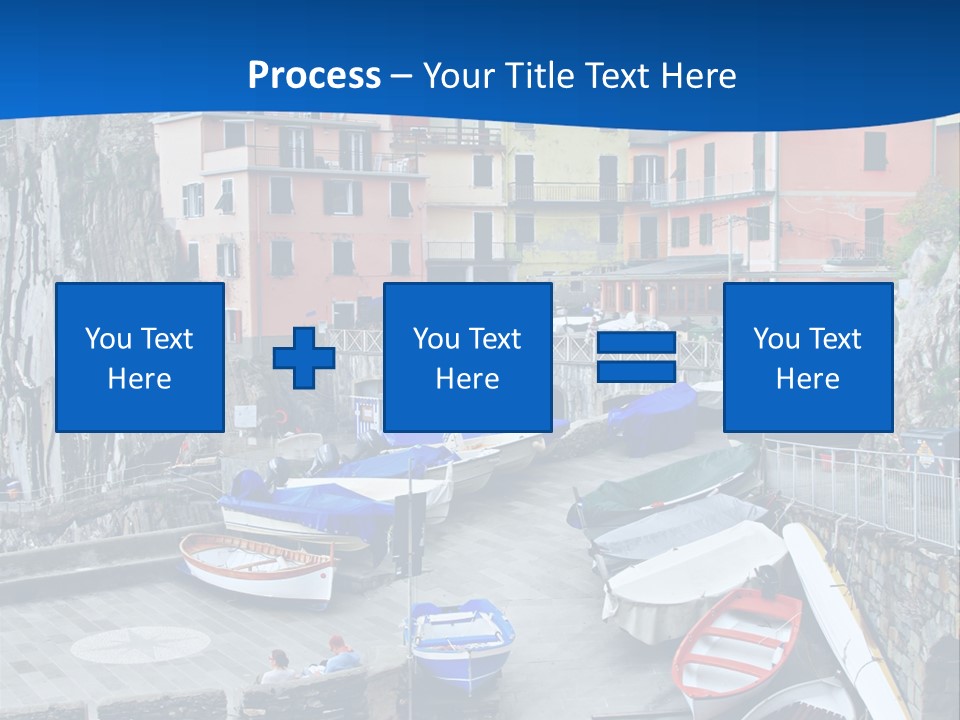 Town Cliff Boat PowerPoint Template