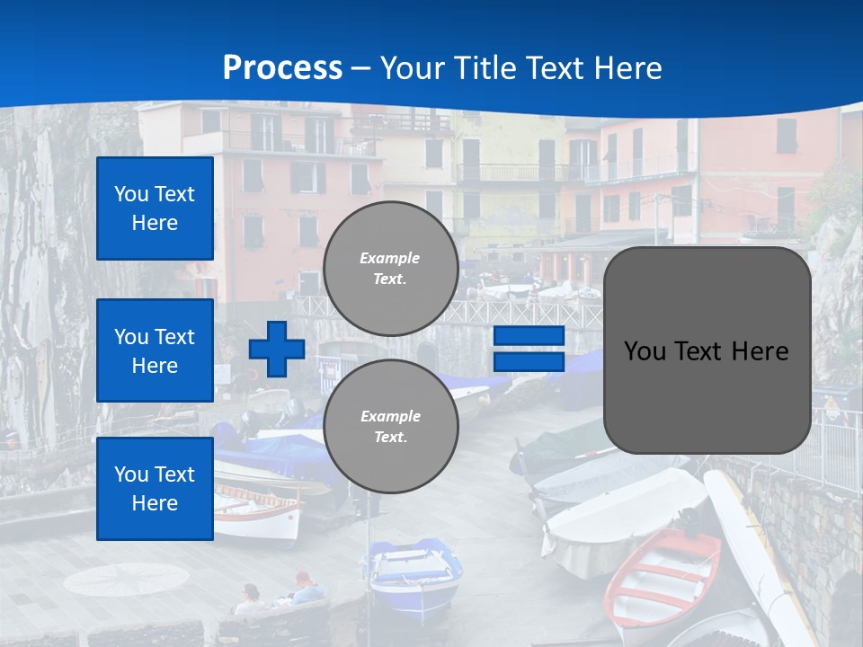 Town Cliff Boat PowerPoint Template