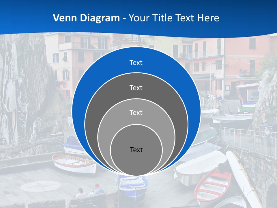 Town Cliff Boat PowerPoint Template