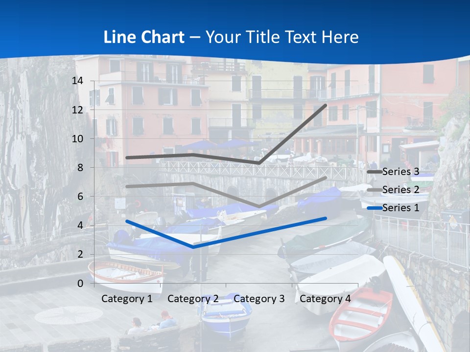 Town Cliff Boat PowerPoint Template