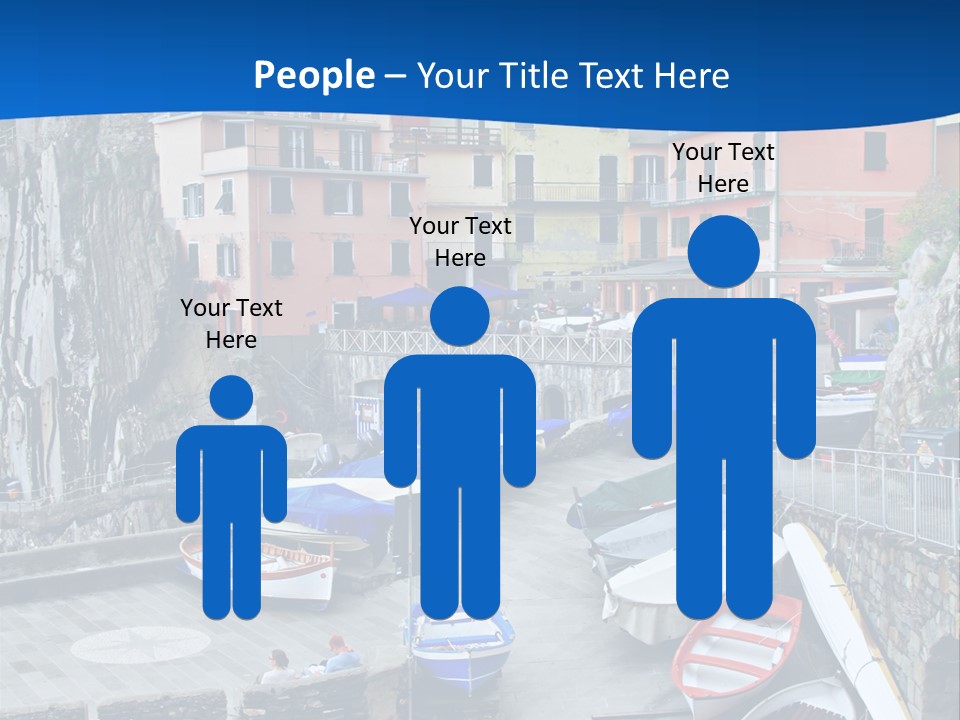 Town Cliff Boat PowerPoint Template