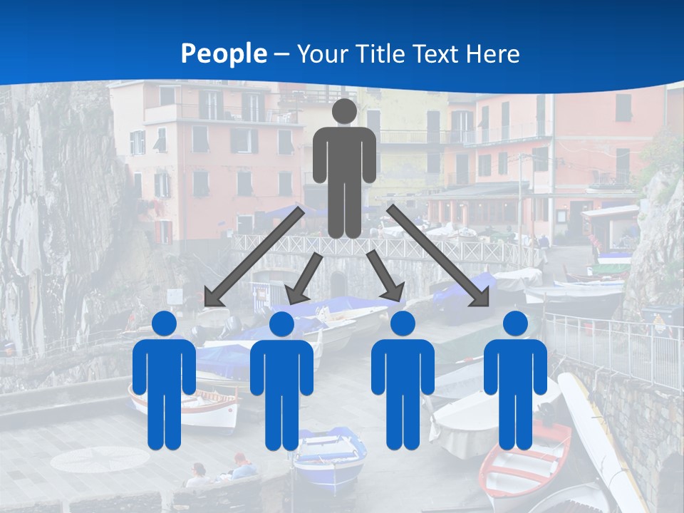 Town Cliff Boat PowerPoint Template