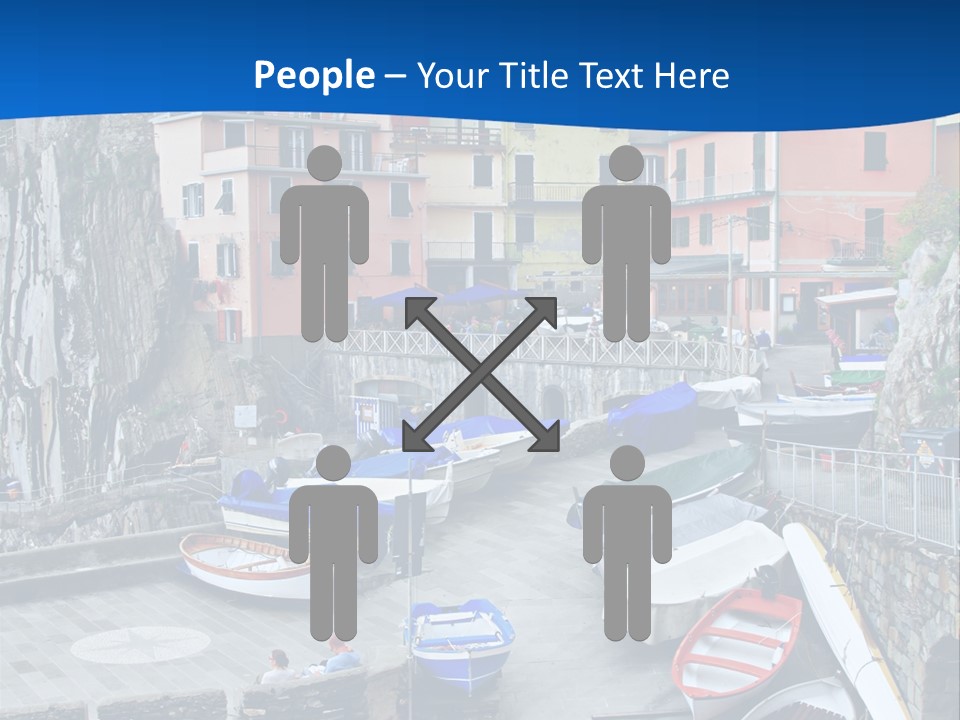 Town Cliff Boat PowerPoint Template