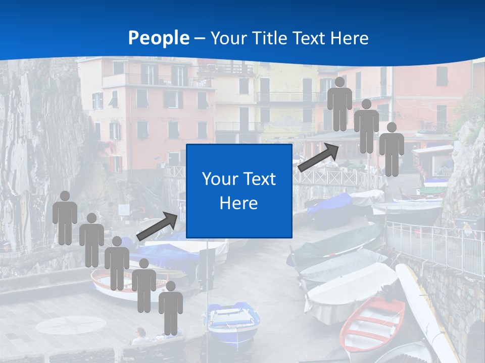 Town Cliff Boat PowerPoint Template