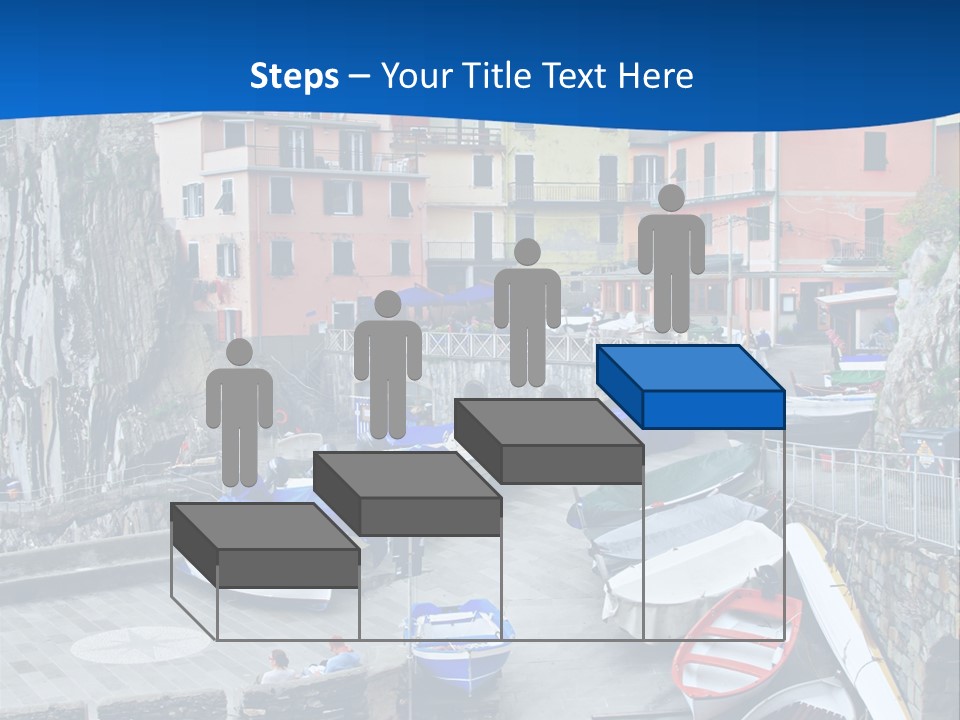 Town Cliff Boat PowerPoint Template