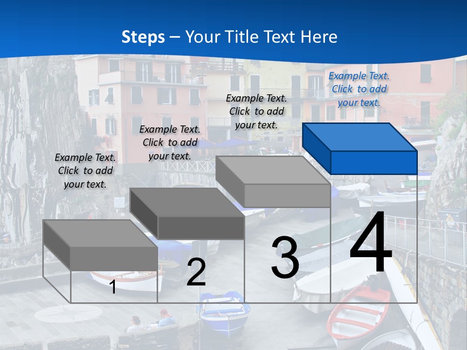 Town Cliff Boat PowerPoint Template