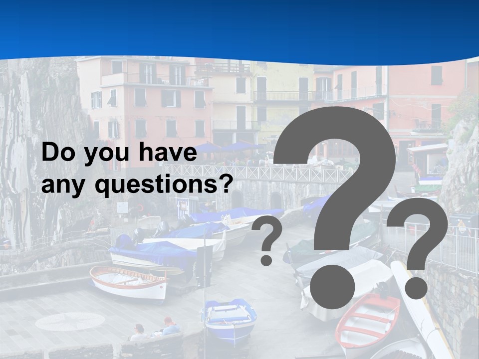 Town Cliff Boat PowerPoint Template