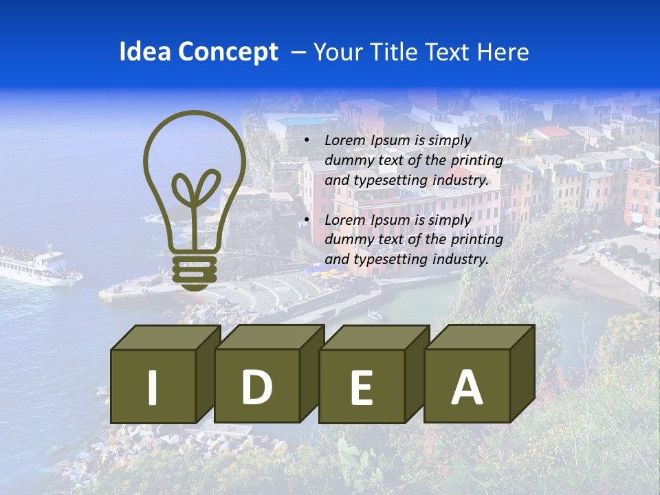 Beach Summer Rock PowerPoint Template