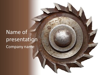 Rusty Industrial Steel PowerPoint Template