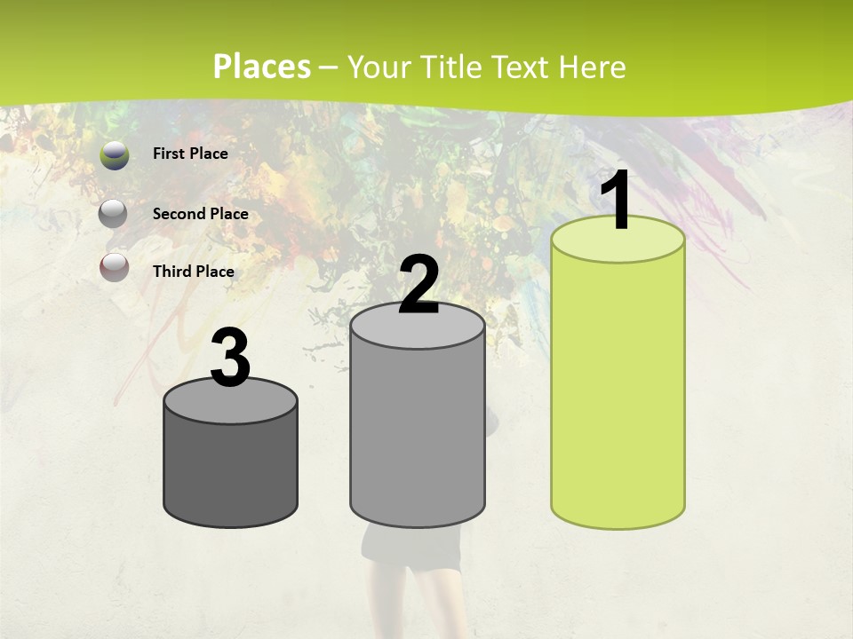 Back Caucasian Flower PowerPoint Template