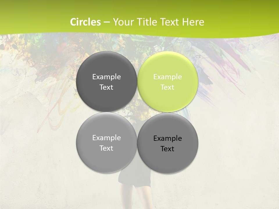 Back Caucasian Flower PowerPoint Template