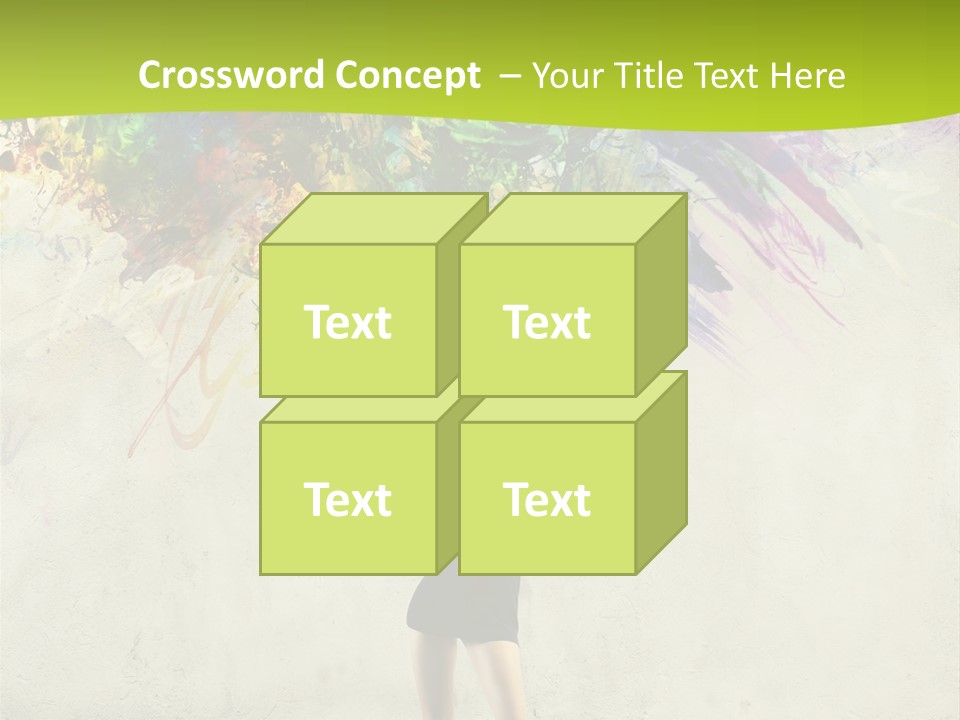 Back Caucasian Flower PowerPoint Template