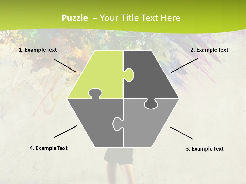 Back Caucasian Flower PowerPoint Template